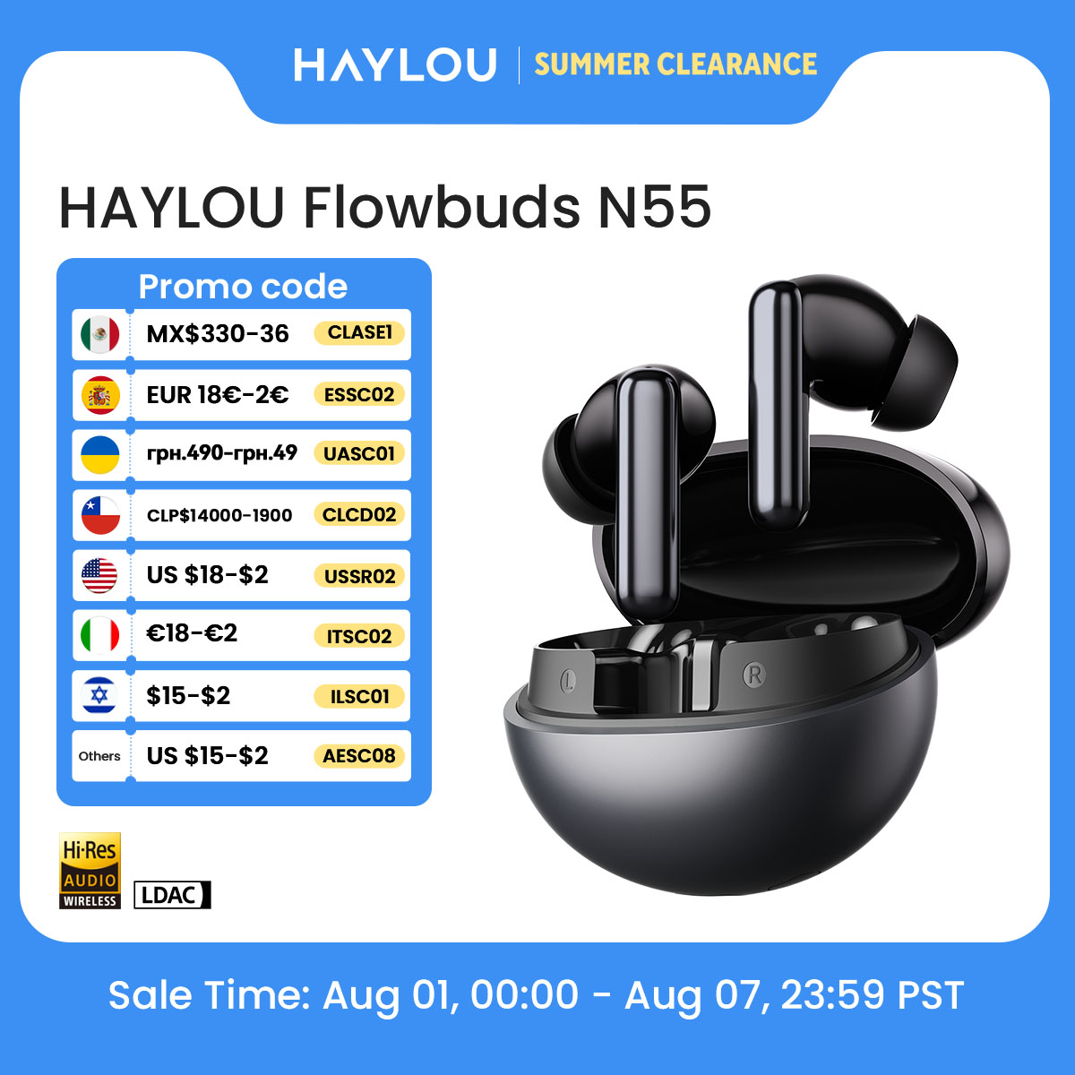 Home Office Headset - سماعات أذن لاسلكية HAYLOU Flowbuds N55