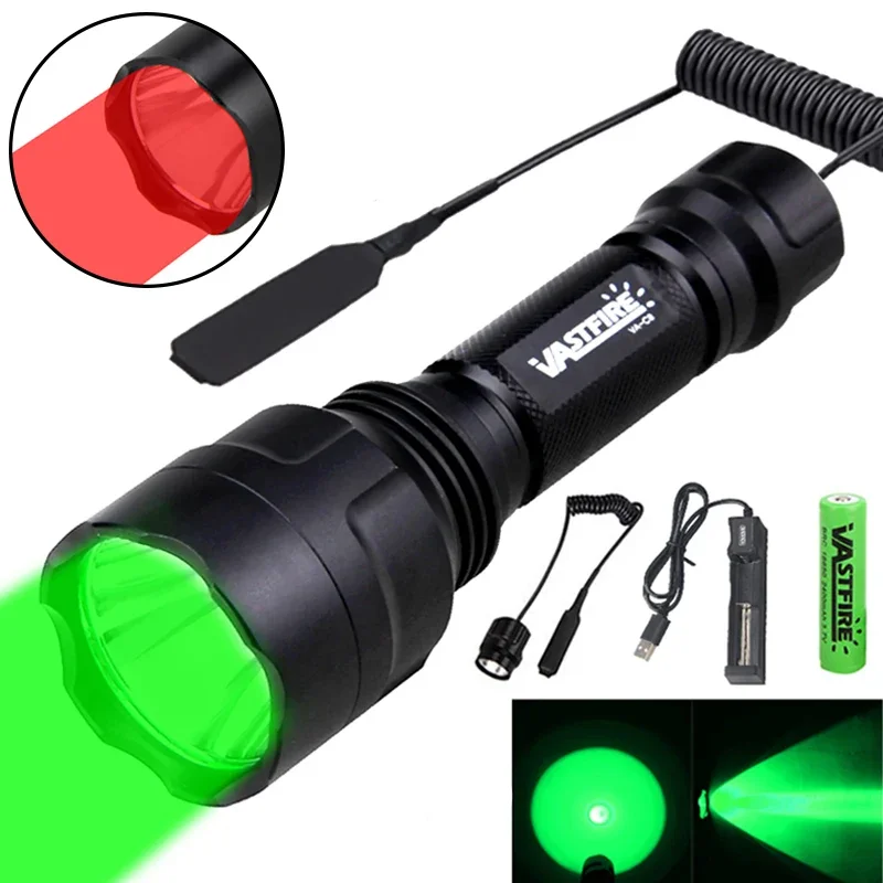 Zoom Lighting Kit - LED التكتيكية الصيد مصباح يدوي أخضر/أحمر/أبيض