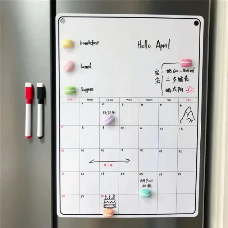 Magnetic Calendar Board - لوحة تقويم مغناطيسية للثلاجة ، شهرية