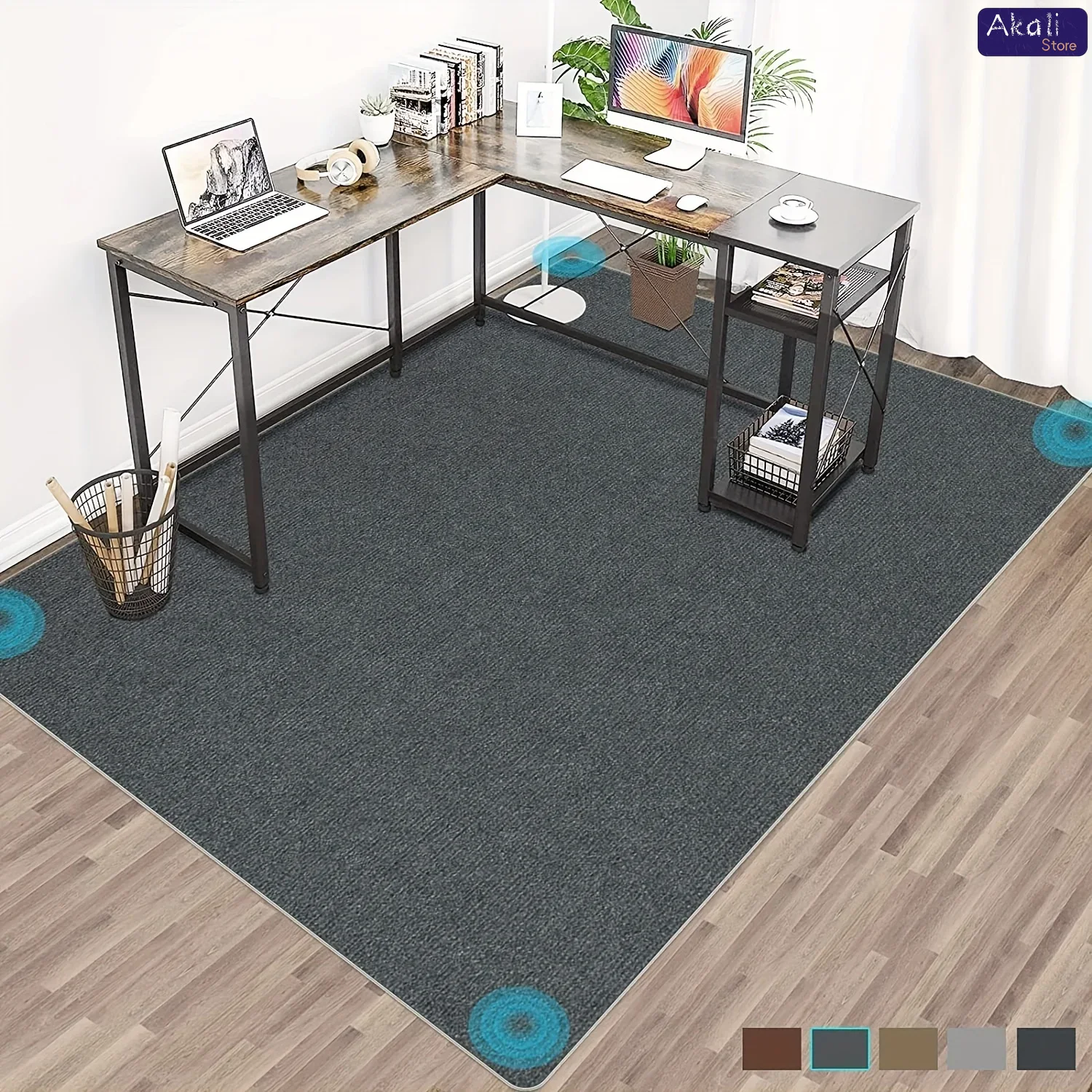 Home Office Rug - سجادة مكتب كبيرة الحجم مضادة للانزلاق