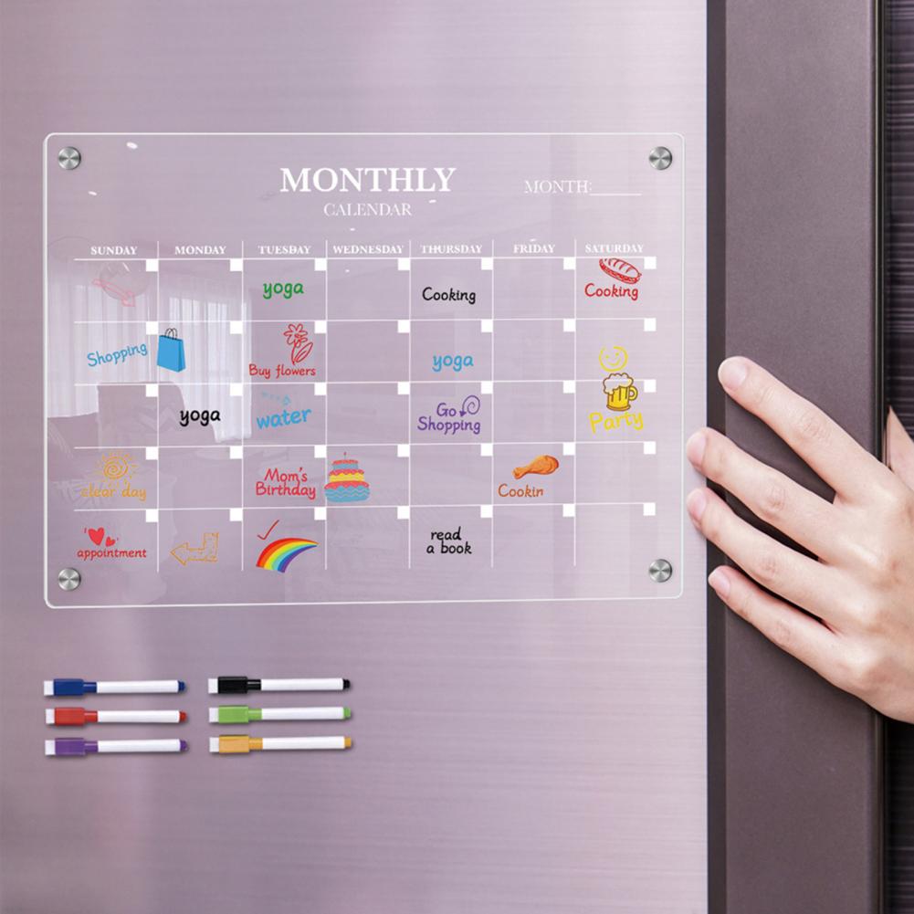 لوحة تخطيط أكريليك لوحة تخطيط  - مراجعة Magnetic Calendar Board وسعره