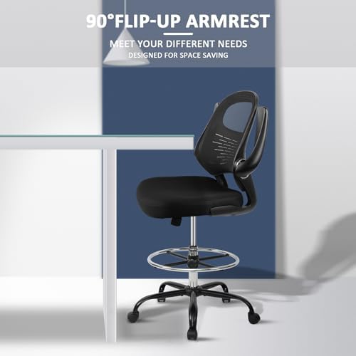 كرسي رسم مكتبي طويل مع مساند ذ - مراجعة Ergonomic Office Chair وسعره