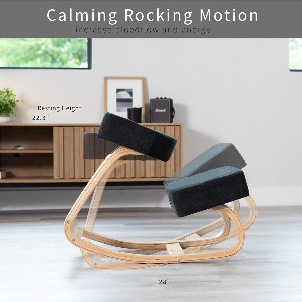 كرسي هزاز خشبي مريح مع وسائد ل - مراجعة Ergonomic Office Chair وسعره