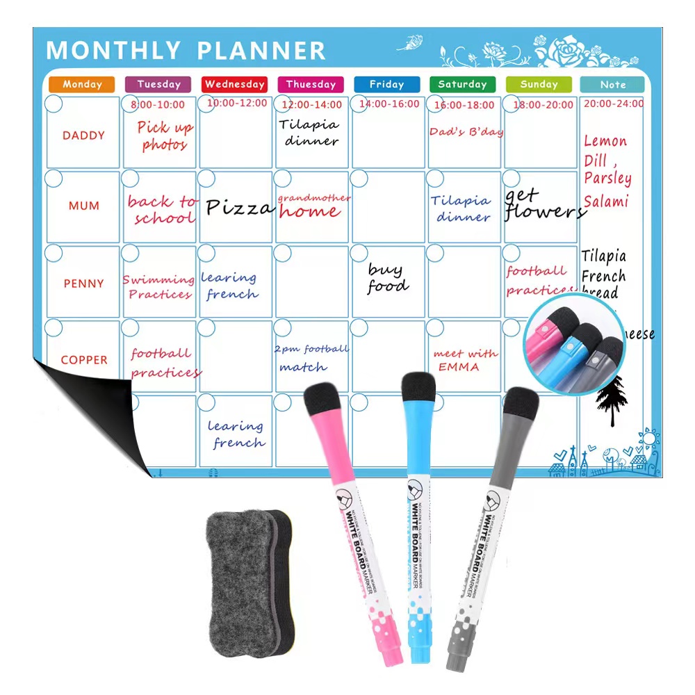 ثلاجة مغناطيسية ، تقويم مسح جا - مراجعة Magnetic Calendar Board وسعره