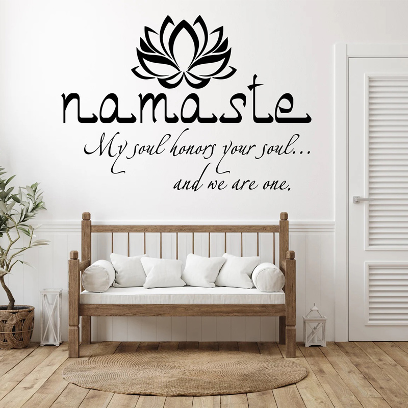 بوذا لوتس زهرة الجدار ملصق ، ا - مراجعة Home Office Yoga Room وسعره