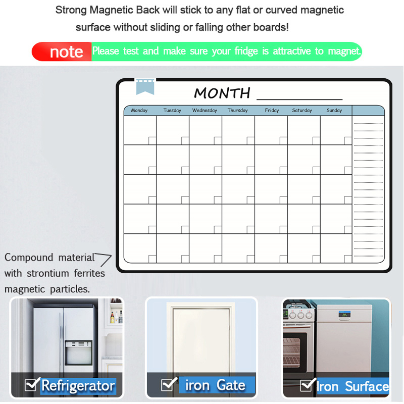 A3 حجم المغناطيسي الشهري الأسب - مراجعة Magnetic Calendar Board وسعره