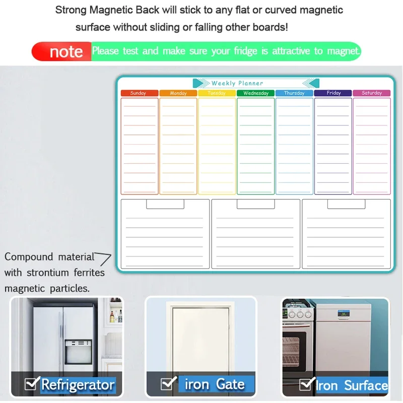 مخطط أسبوعي وشهري مغناطيسي بحج - مراجعة Magnetic Calendar Board وسعره