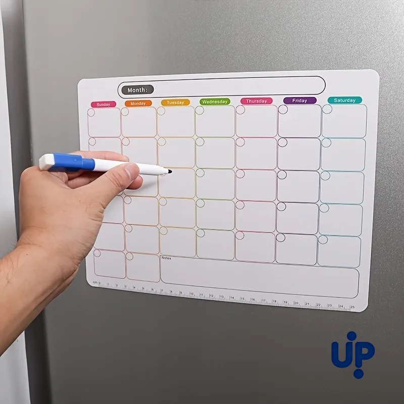 مغناطيس ثلاجة، مخطط شهري وأسبو - مراجعة Magnetic Calendar Board وسعره