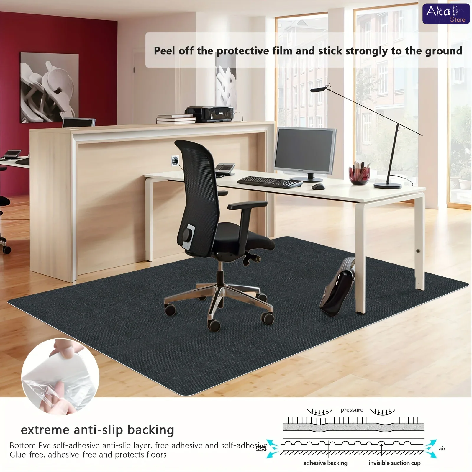 سجادة مكتب كبيرة الحجم مضادة ل - مراجعة Home Office Rug وسعره