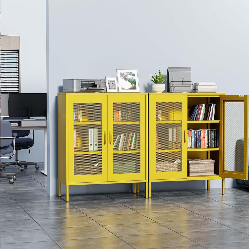 خزانة تخزين معدنية شبكية مع أر - مراجعة Free Home Office وسعره