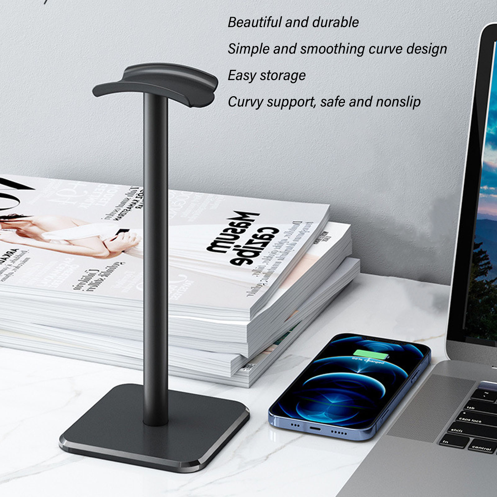 حامل سماعة الرأس بزاوية مستدير - مراجعة Home Office Headset وسعره