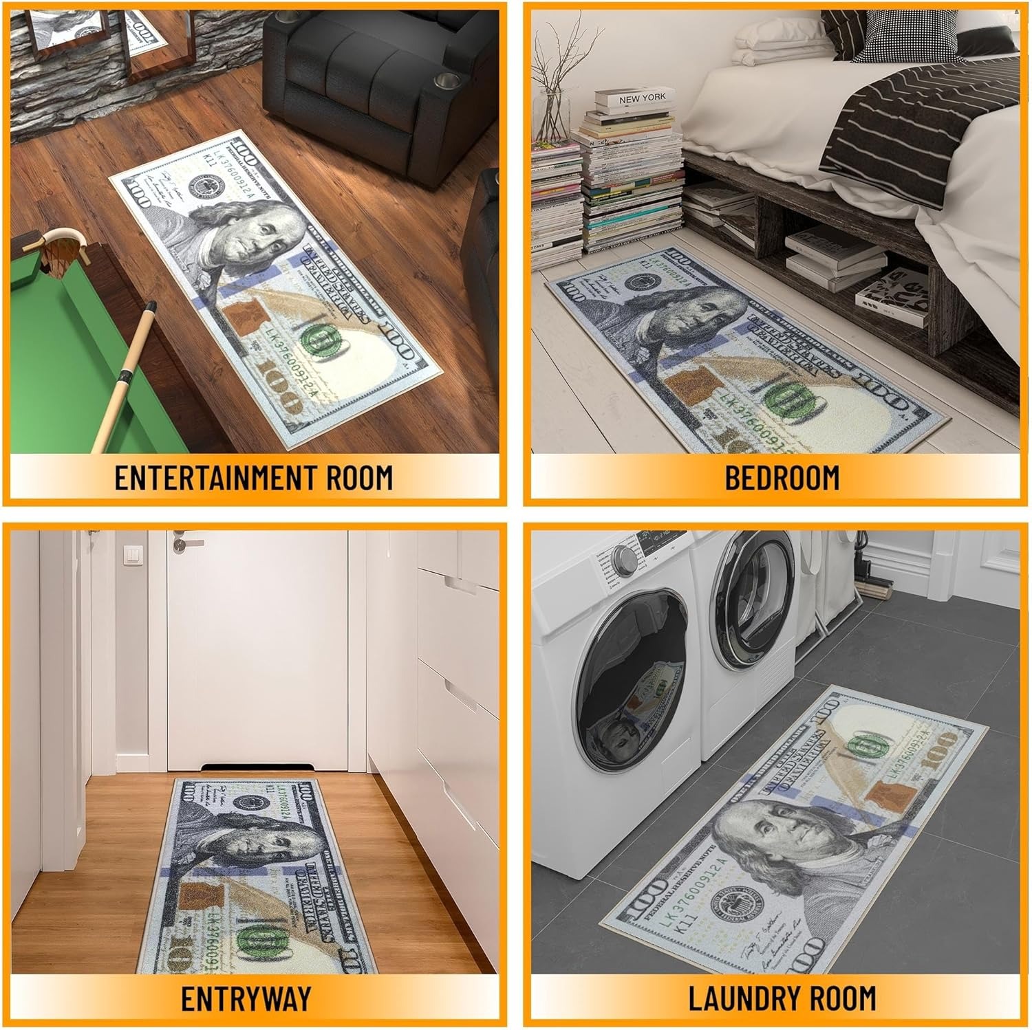 سجادة بتصميم ورقة نقدية فئة 10 - مراجعة Home Office Rug وسعره