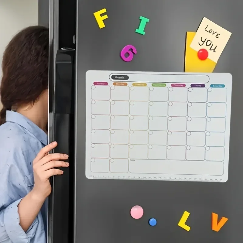 مغناطيس ثلاجة، مخطط شهري وأسبو - مراجعة Magnetic Calendar Board وسعره
